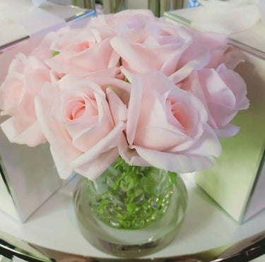 Cote Noire - Herringbone Flower - Rose Buds - Clear - French Pink - HCF23